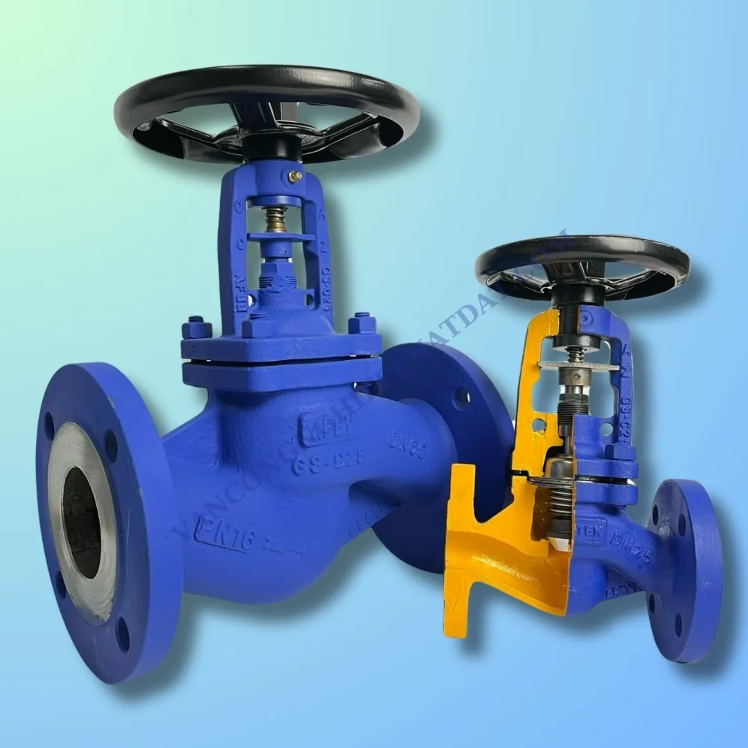 Van cầu hơi thép mặt bích PN16