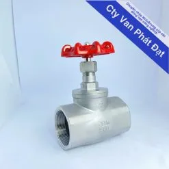 VAN CẦU HƠI REN INOX304 TAY VẶN