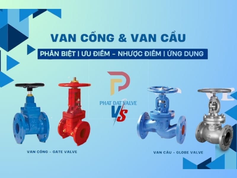 So sánh van cầu thép và van cổng