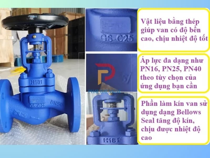 Van cầu thép chịu áp cao