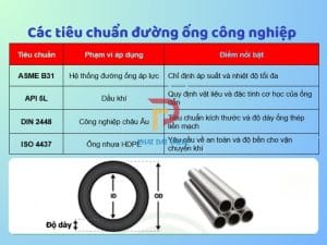 Tiêu chuẩn đường ống công nghiệp là gì