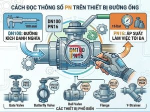 Cách đọc thông số PN trên thiết bị đường ống