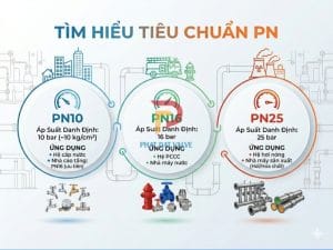 Ứng dụng thực tế của PN10 – PN16 – PN25