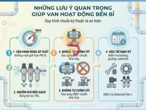 Những lưu ý quan trọng giúp van hoạt động bền bỉ