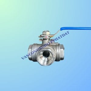Van bi 3 ngả ren inox tay gạt