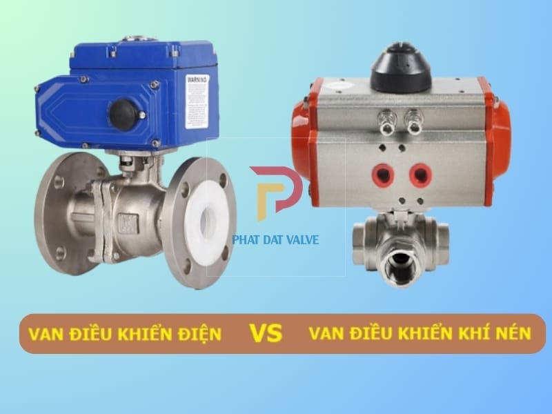 Van Bi Inox Khí Nén Vs Van Bi Inox Điều Khiển Điện